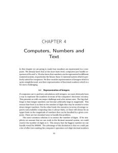 CHAPTER 4 Computers, Numbers and Text