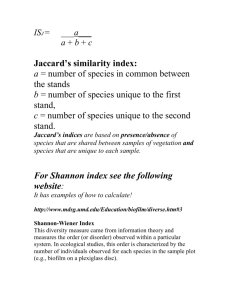 How to Calculate Diversity & Similarity
