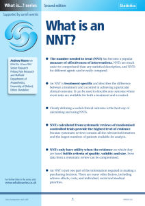What is an NNT? - Medical Sciences Division