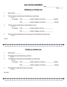 QUIZ 3 RETAKE ASSIGNMENT: Multiplying on a Number Line