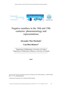 Negative numbers in the 18th and 19th centuries: phenomenology