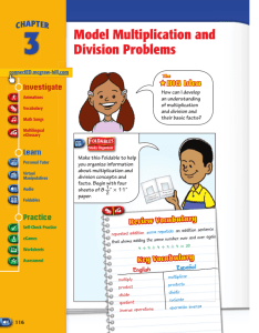 Model Multiplication and Division Problems - Macmillan/McGraw-Hill