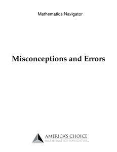 Misconceptions and Errors