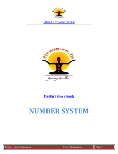 NUMBER SYSTEM