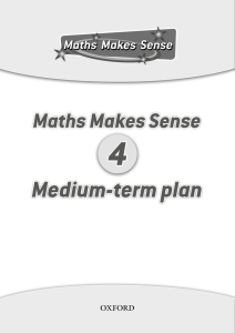 Year 4 Maths Makes Sense Planning