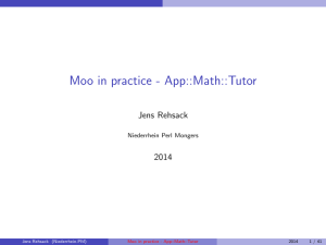 Moo in practice - App::Math::Tutor