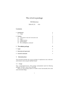 The xltxtra package