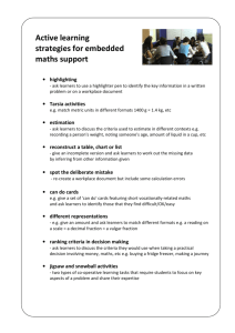 25 Developing maths skills through active learning