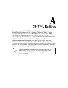 XHTML Entities