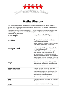 Maths Glossary - Kirk Fenton Primary School