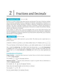 Fractions - I Love Maths