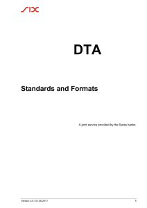 DTA Standards and Formats