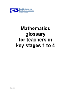 Glossary - Suffolk Maths