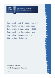 Research and Evaluation of the Content and Language Integrated