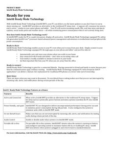Intel® Ready Mode Technology Product Brief