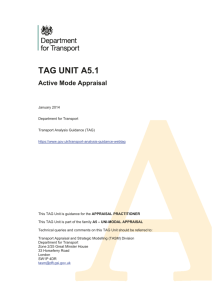 TAG Unit A5.1: active mode appraisal