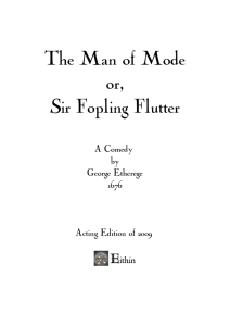 The Man of Mode or, Sir Fopling Flutter