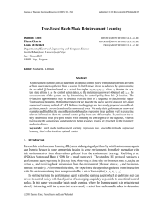 Tree-Based Batch Mode Reinforcement Learning