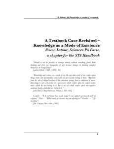 A Textbook Case Revisited – Knowledge as a Mode