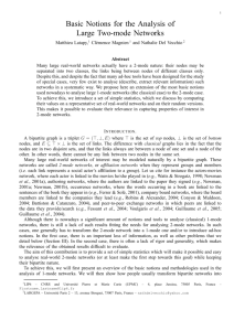 Basic Notions for the Analysis of Large Two