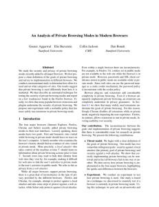 An Analysis of Private Browsing Modes in Modern Browsers