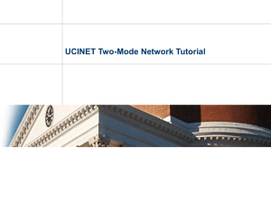 UCINET Two-Mode Network Tutorial