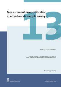 Measurement error calibration in mixed-mode sample surveys