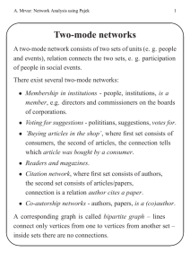 Two-mode networks