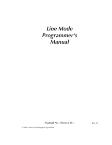 Line Mode Programmer`s Manual - Zebra Technologies Corporation