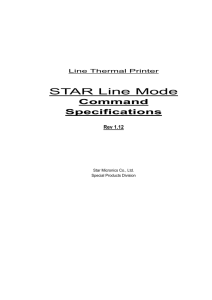 Star Line Mode Command Specifications