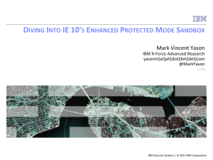 diving into ie 10`s enhanced protected mode sandbox