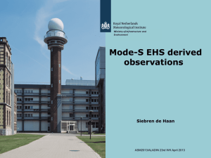 Mode-S EHS derived observations