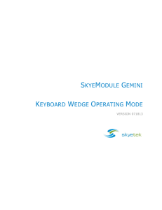 skyemodule gemini keyboard wedge operating mode