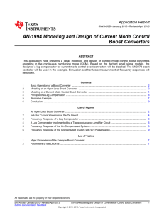 Modeling & Design of Current Mode Control