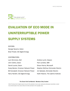 evaluation of eco mode in uninterruptible power supply systems