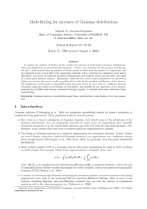 Mode-finding for mixtures of Gaussian distributions