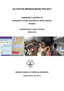 Jai Vigyan Mission Mode Project on Rheumatic Fever and