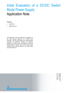 Initial Evaluation of a DC/DC Switch Mode