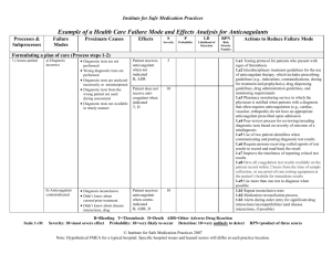Example of a Health Care Failure Mode and Effects Analysis