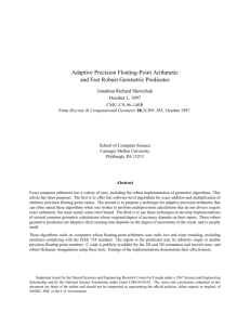 Adaptive Precision Floating-Point Arithmetic and Fast Robust