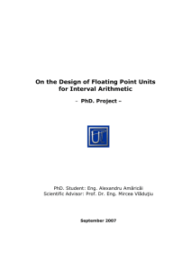 On the Design of Floating Point Units for Interval Arithmetic