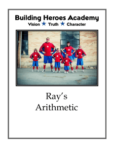Ray`s Arithmetic - Ten Boom Institute