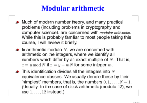 Modular arithmetic