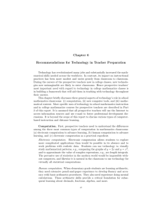 Chapter 6 Recommendations for Technology in Teacher Preparation