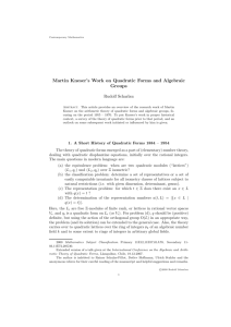 Martin Kneser`s Work on Quadratic Forms and Algebraic Groups