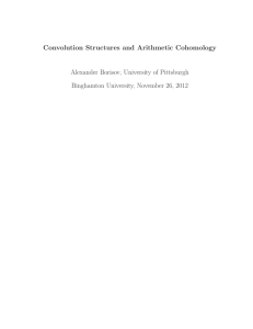 Convolution Structures and Arithmetic Cohomology