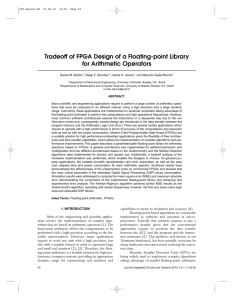 Tradeoff of FPGA Design of a Floating
