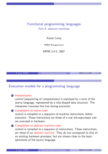 Functional programming languages - Part II: abstract - Gallium