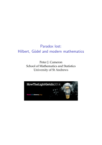 Paradox lost: Hilbert, Gödel and modern mathematics
