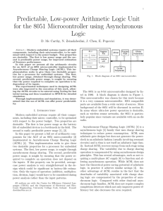 Predictable, Low-power Arithmetic Logic Unit for the 8051 - i-RISC